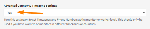 Advanced Country & Timezone Settings
