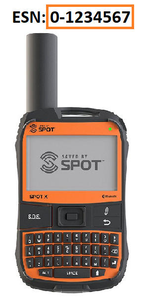 SPOT X Device and example ESN